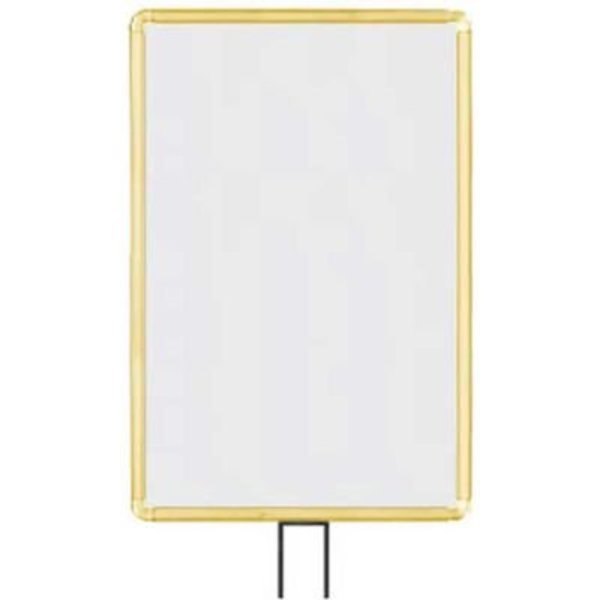 Lavi Industries , Vertical Fixed Sign Frame, , 14" x 22", For 13' Posts, Gold 50-1134F12V/GD
